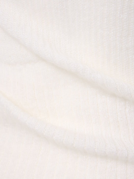 Jacquemus: Pull en maille de laine mélangée La Maille Dao - Off-White - women_1 | Luisa Via Roma