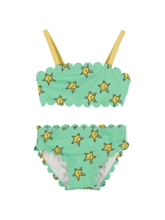 Stella Mccartney Kids: Recycled Lycra printed bikini set - Yeşil - kids-girls_0 | Luisa Via Roma