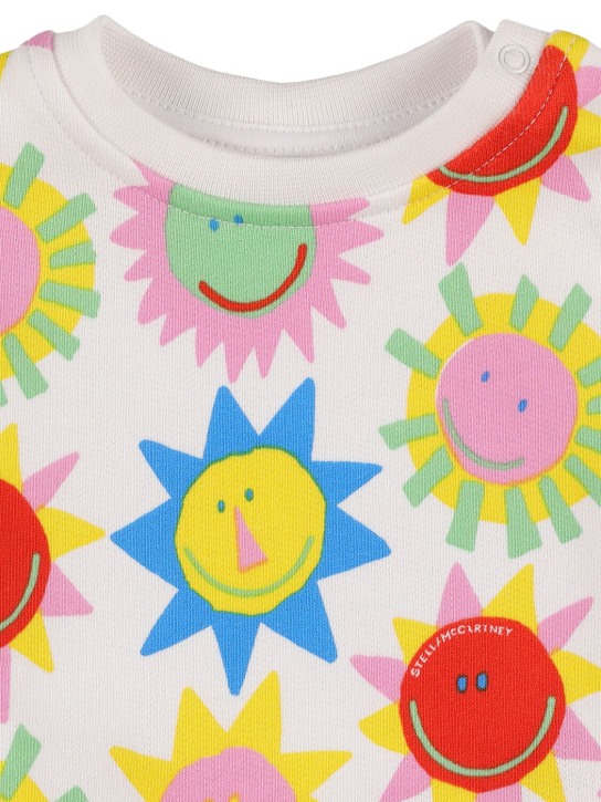 Stella Mccartney Kids: オーガニックコットンウェットシャツ＆ショートパンツセット - ホワイト - kids-girls_1 | Luisa Via Roma