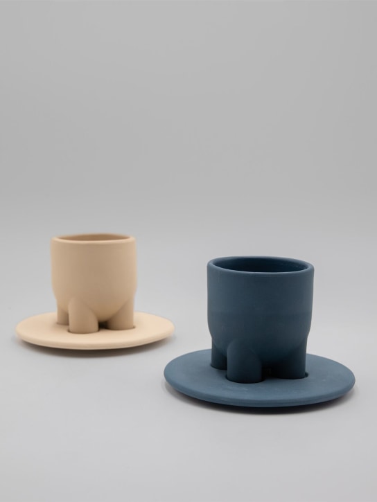 BURGIO.: Cappuccino cup & saucer - Blue - ecraft_1 | Luisa Via Roma