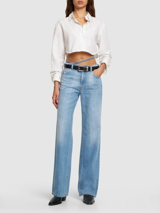 Nensi Dojaka: Cotton denim boyfriend jeans - Blau - women_1 | Luisa Via Roma