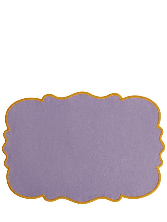 Bitossi Home: Set of 2 cotton & linen placemats - Purple - ecraft_0 | Luisa Via Roma