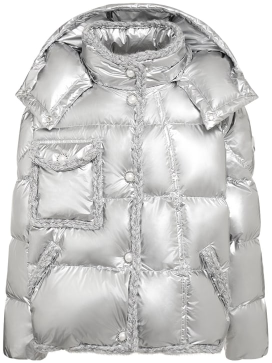 Moncler: LVR Exclusive Karakorum Adamante jacket - Silver - women_0 | Luisa Via Roma