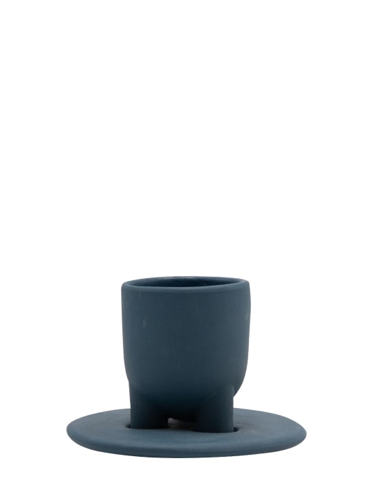 BURGIO.: Stoneware cup & saucer - Blu - ecraft_0 | Luisa Via Roma