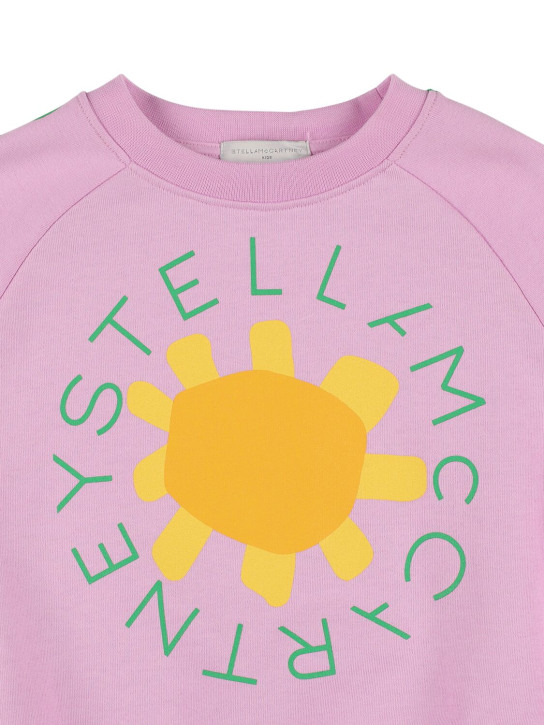 Stella Mccartney Kids: Sweat-shirt & pantalon en coton biologique - Rose - kids-girls_1 | Luisa Via Roma