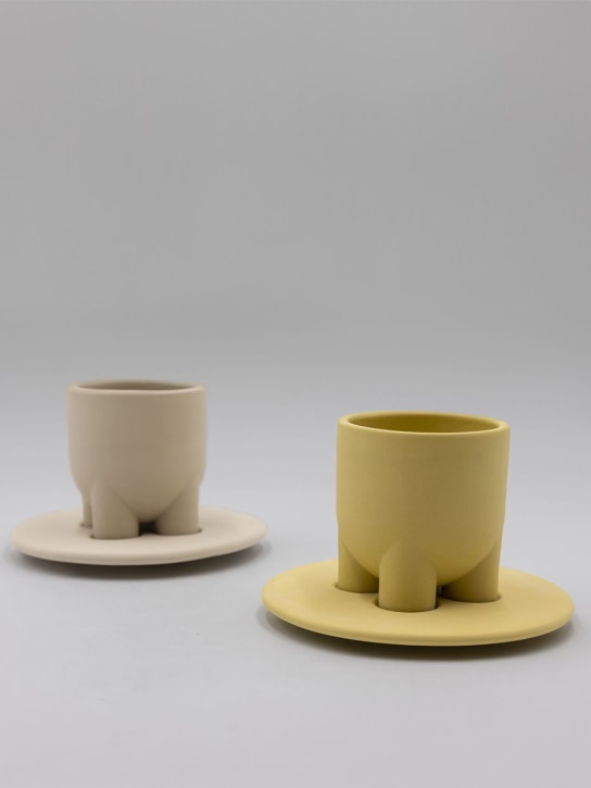 BURGIO.: Cappuccino cup & saucer - Yellow - ecraft_1 | Luisa Via Roma