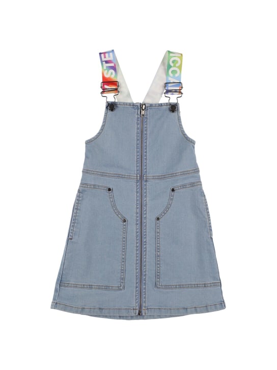 Stella Mccartney Kids: Vestido de denim de algodón orgánico - Azul - kids-girls_0 | Luisa Via Roma