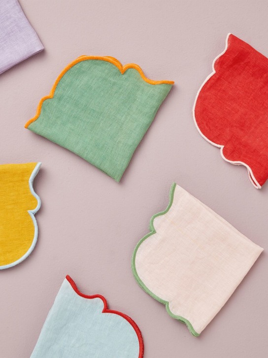 Bitossi Home: Set of 2 linen napkins - Pink - ecraft_1 | Luisa Via Roma