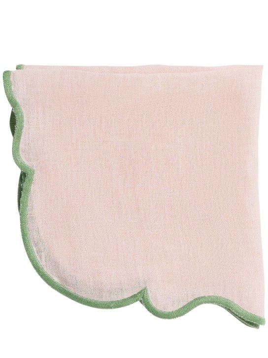 Bitossi Home: 亚麻餐巾4个套装 - 粉色 - ecraft_0 | Luisa Via Roma