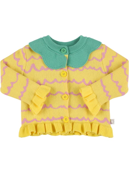 Stella Mccartney Kids: Cotton knit cardigan - Multicolor - kids-girls_0 | Luisa Via Roma