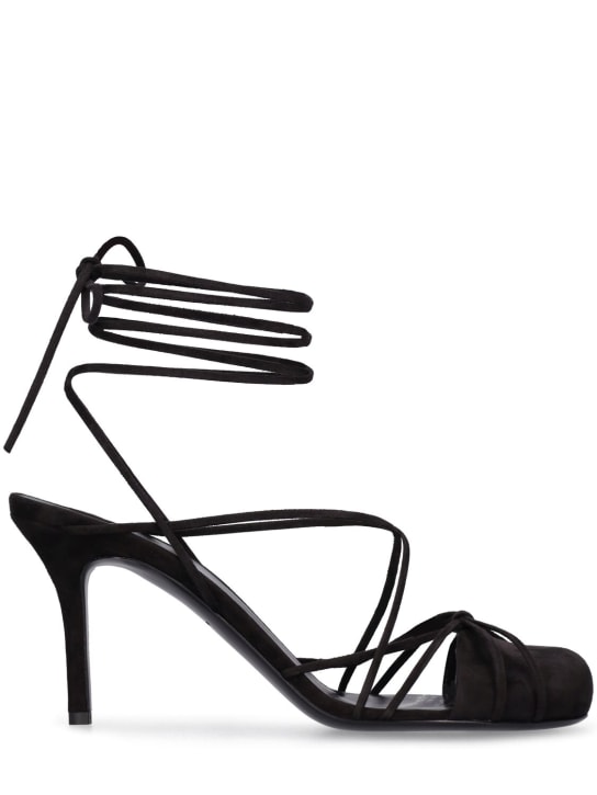 The Row: 90mm Joan suede sandals - Siyah - women_0 | Luisa Via Roma