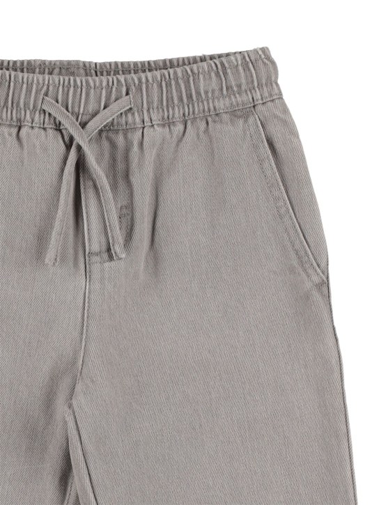 Stella Mccartney Kids: Organic cotton light denim shorts - Grey - kids-boys_1 | Luisa Via Roma