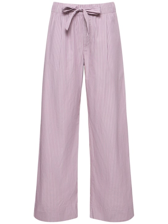 BIRKENSTOCK Tekla: Pantalon en coton à plis - Violet - women_0 | Luisa Via Roma