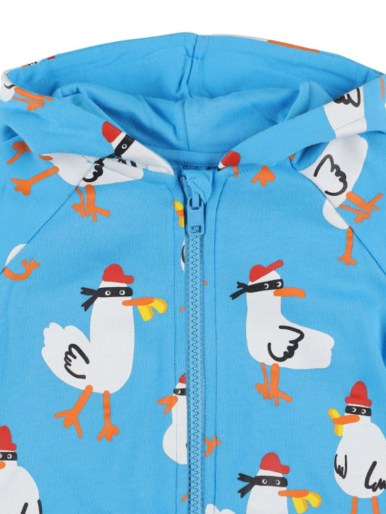 Stella Mccartney Kids: Organic cotton sweatshirt & sweat shorts - Mavi/Renkli - kids-boys_1 | Luisa Via Roma