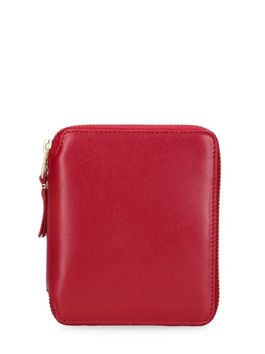 Comme des Garçons Wallet: Classic leather zip-around wallet - Red - men_0 | Luisa Via Roma