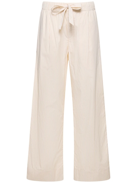BIRKENSTOCK Tekla: Pleated cotton pants - White/Beige - women_0 | Luisa Via Roma