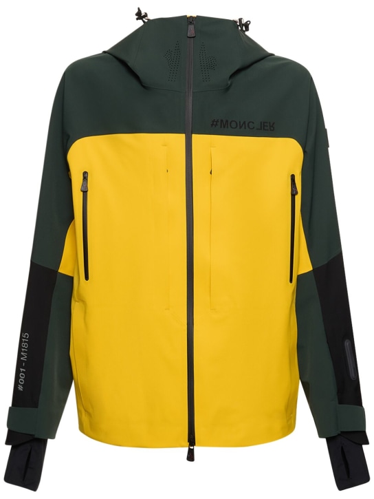 Moncler Grenoble: Brizon nylon ski jacket - Yellow/Green - men_0 | Luisa Via Roma