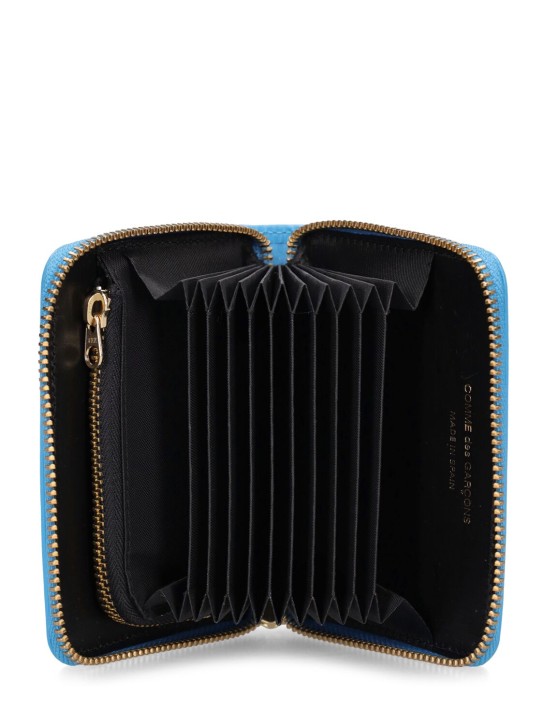 Comme des Garçons Wallet: Klassische Lederbrieftasche - Blau - women_1 | Luisa Via Roma