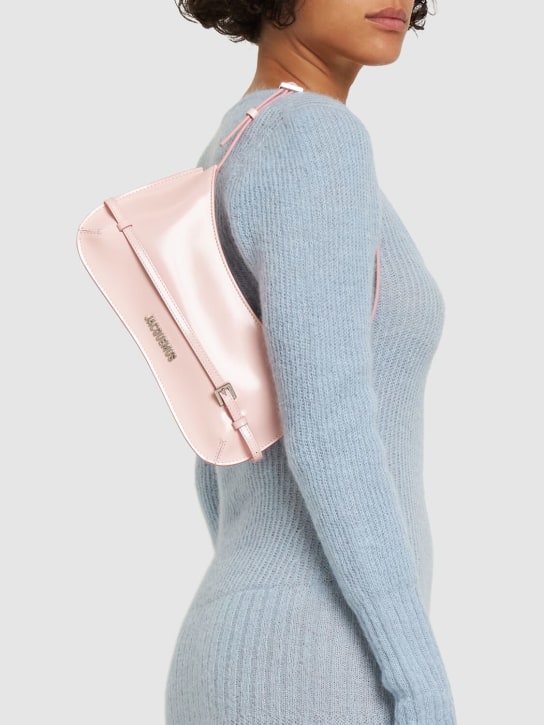 Jacquemus: Le Bisou ceinture leather shoulder bag - Light Pink - women_1 | Luisa Via Roma