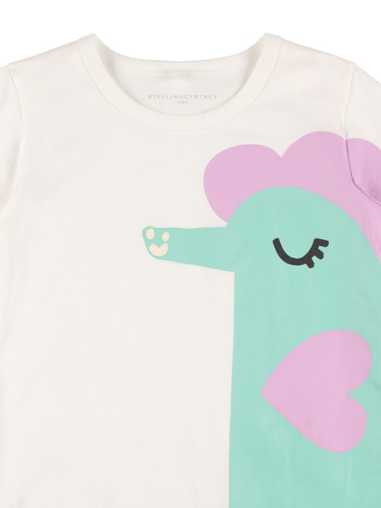 Stella Mccartney Kids: Bedrucktes T-Shirt aus Baumwolle - Weiß - kids-girls_1 | Luisa Via Roma