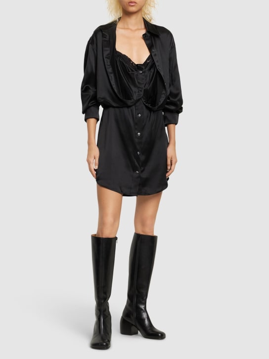 Alexander Wang: Vestito in seta / top - Nero - women_1 | Luisa Via Roma