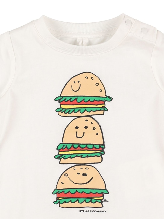 Stella Mccartney Kids: Camiseta de algodón estampado con logo - Blanco - kids-boys_1 | Luisa Via Roma