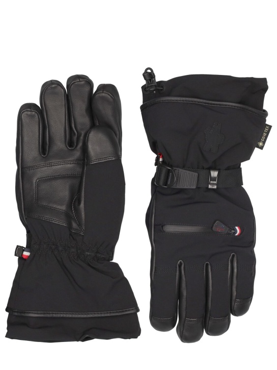 Moncler Grenoble: Tech ski gloves - Black - men_0 | Luisa Via Roma