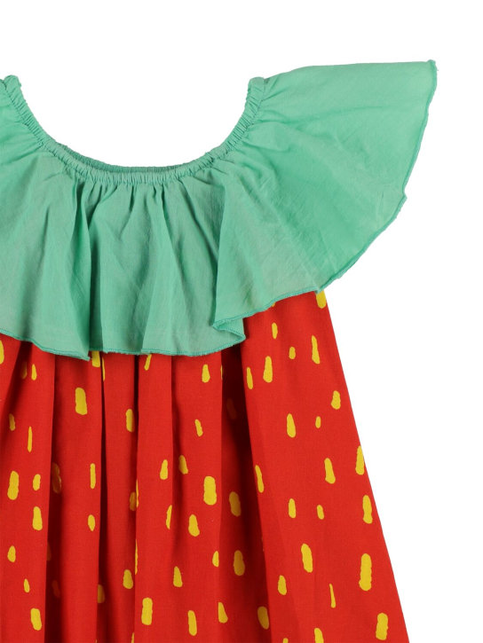 Stella Mccartney Kids: Organic cotton strawberry print dress - Multicolor - kids-girls_1 | Luisa Via Roma