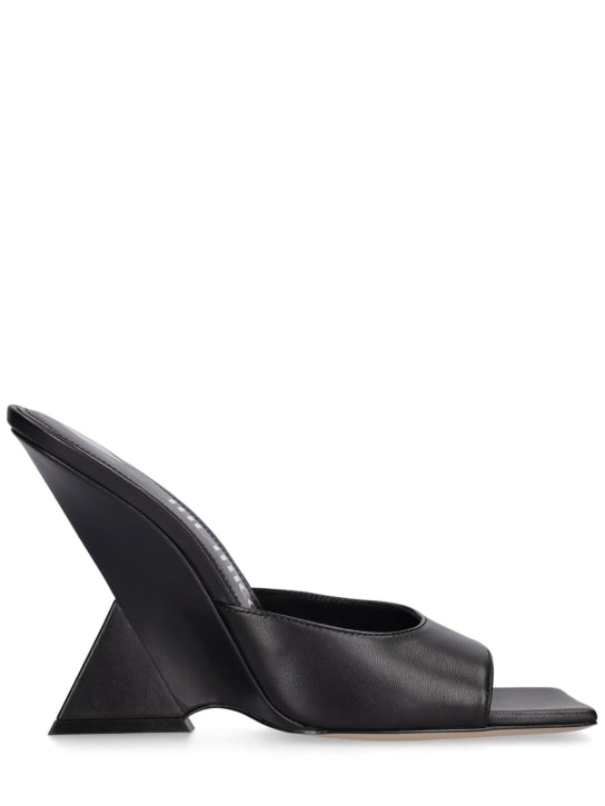 The Attico: Zapatos mules de piel 105mm - Negro - women_0 | Luisa Via Roma