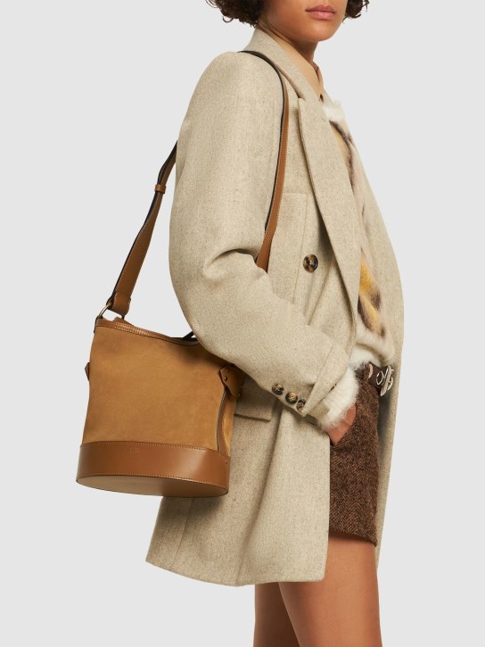 Isabel Marant: Samara leather shoulder bag - Camel - women_1 | Luisa Via Roma