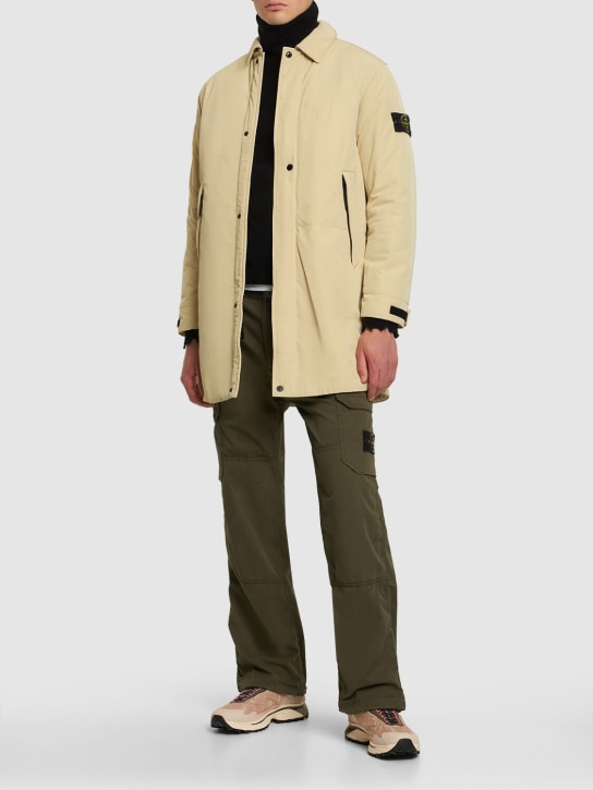 Stone Island: Mikro-Twill-Daunenmantel - men_1 | Luisa Via Roma