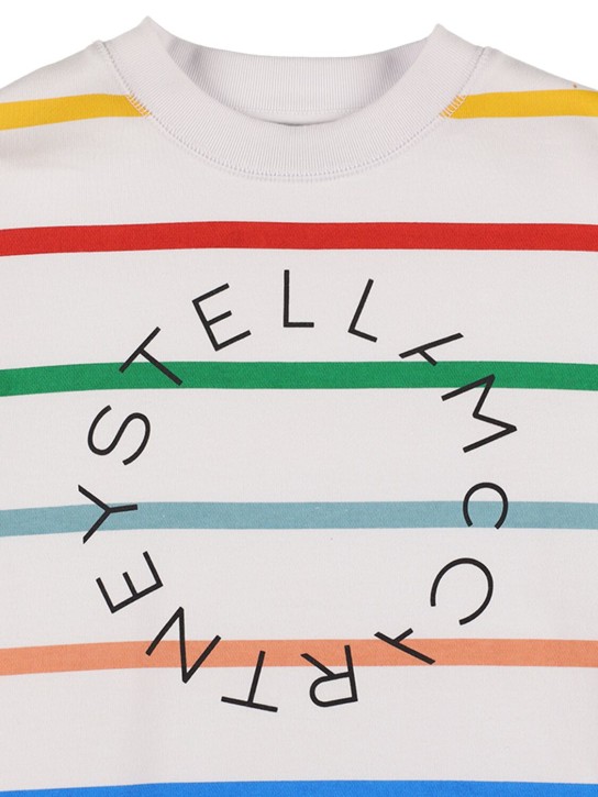 Stella Mccartney Kids: Sweatshirt aus Bio-Baumwolle mit Logo - White/Multi - kids-boys_1 | Luisa Via Roma