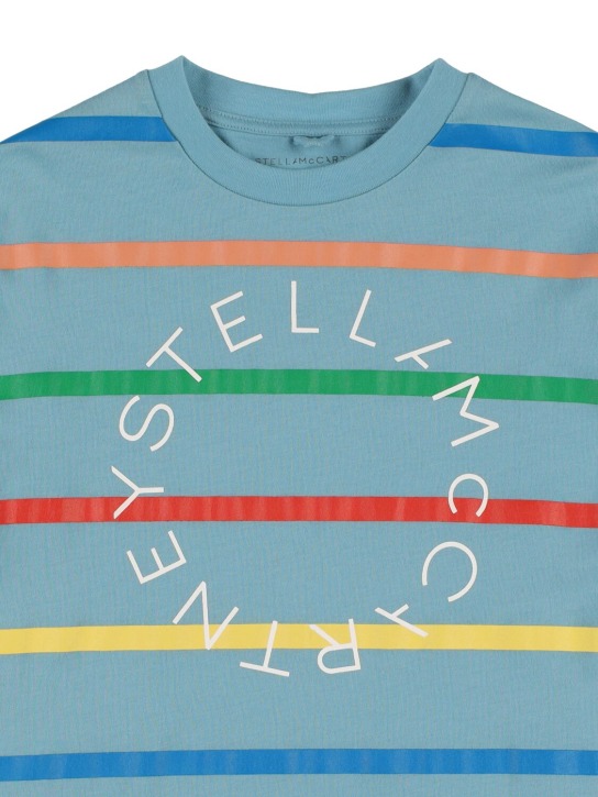 Stella Mccartney Kids: T-shirt in jersey di cotone organico stampato - Multicolore - kids-boys_1 | Luisa Via Roma