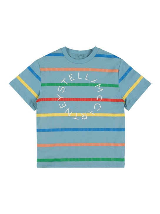 Stella Mccartney Kids: T-shirt en jersey de coton biologique imprimé - Multicolore - kids-boys_0 | Luisa Via Roma