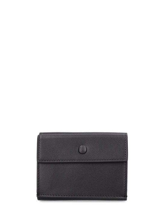 Acne Studios: Leather trifold wallet - men_3 | Luisa Via Roma