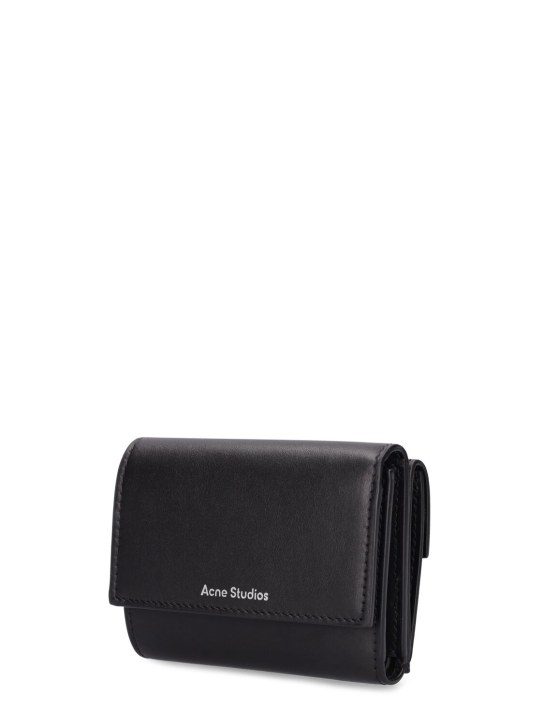 Acne Studios: Leather trifold wallet - men_2 | Luisa Via Roma