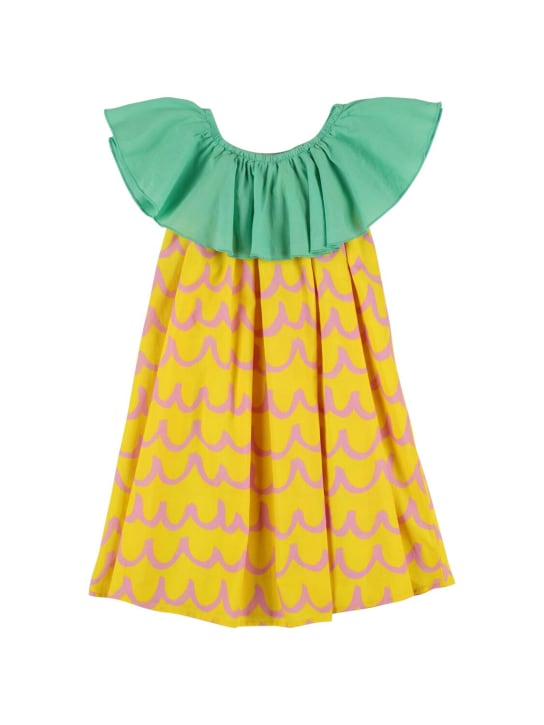 Stella Mccartney Kids: Organic cotton pineapple print dress - Multicolor - kids-girls_0 | Luisa Via Roma