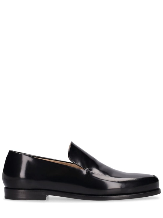 Khaite: 20mm Alessio leather loafers - Black - women_0 | Luisa Via Roma
