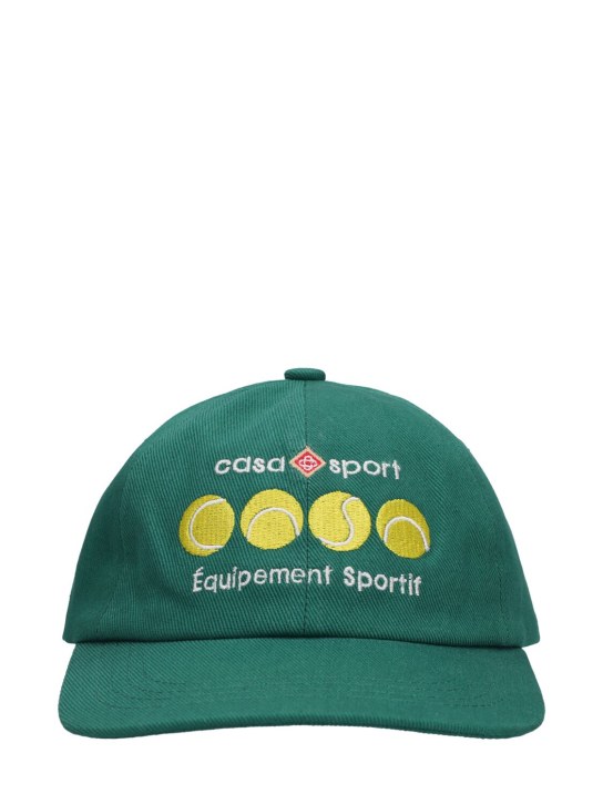 Casablanca: Casa Sport embroidered baseball cap - Green - men_0 | Luisa Via Roma