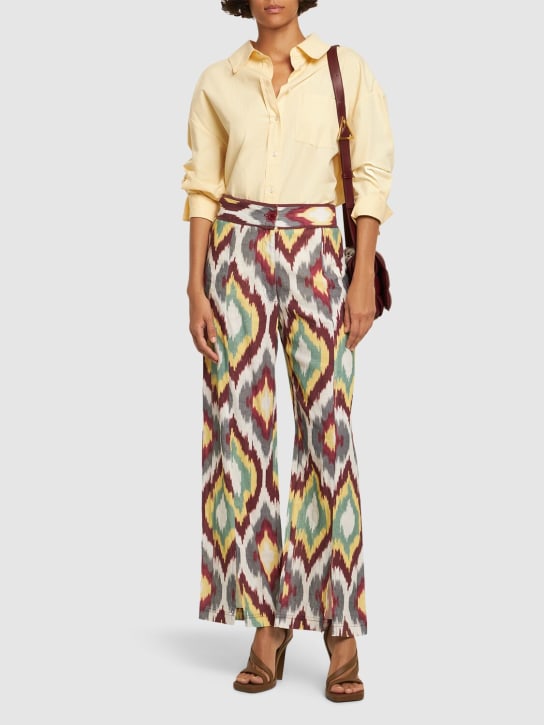 Maria de la Orden: Pantalon droit imprimé taille haute Elio - Multicolore - women_1 | Luisa Via Roma