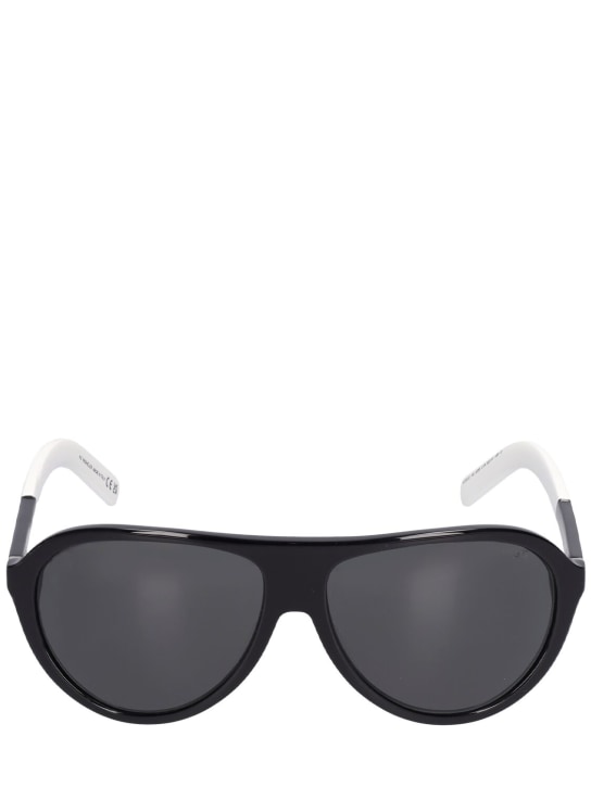 Moncler: Roque Pilot sunglasses - Shiny Black - women_0 | Luisa Via Roma
