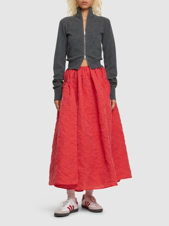 Cecilie Bahnsen: Fatou quilted cotton blend midi skirt - women_1 | Luisa Via Roma