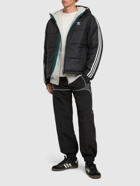 adidas Originals: Adic Rev tech casual jacket - Black/Green - men_1 | Luisa Via Roma