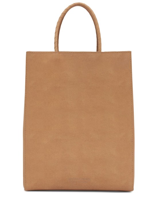 Bottega Veneta: The Small Brown leather tote bag - Kraft - women_0 | Luisa Via Roma