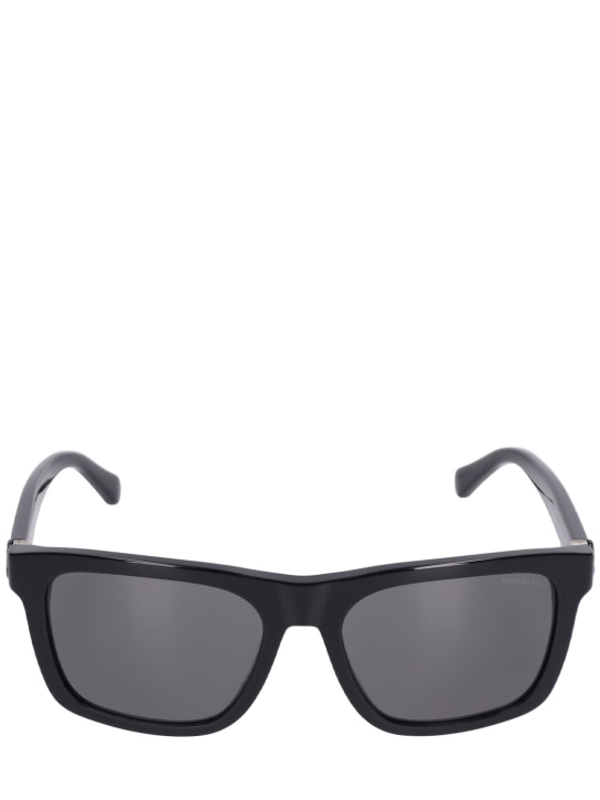 Moncler: Colada squared sunglasses - Shiny Black - men_0 | Luisa Via Roma