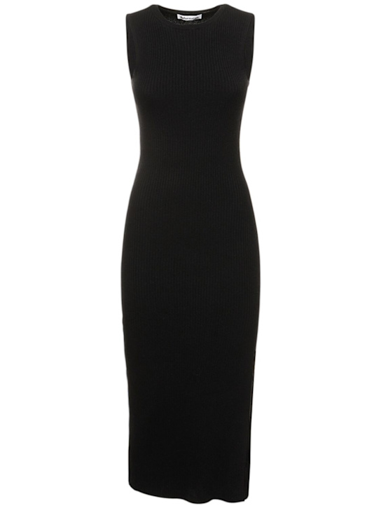 Reformation: Vestito midi Basil in maglia di cashmere - Nero - women_0 | Luisa Via Roma