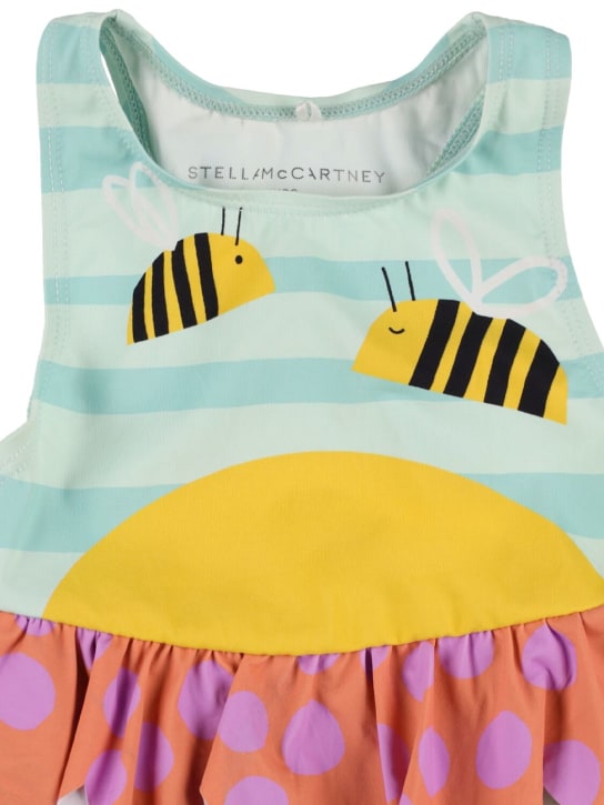 Stella Mccartney Kids: Recycled tech one-piece swimsuit - Renkli - kids-girls_1 | Luisa Via Roma