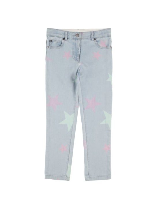 Stella Mccartney Kids: Jeans de denim de algodón stretch - Multicolor - kids-girls_0 | Luisa Via Roma