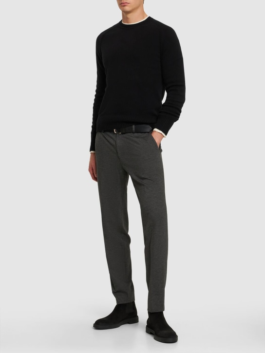 Boss: Genius tech jersey jogging pants - men_1 | Luisa Via Roma