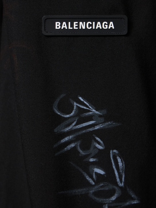 Balenciaga: Blazer sastre de lana - Negro - women_1 | Luisa Via Roma